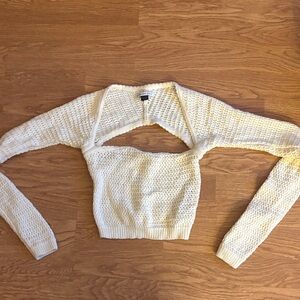 American Eagle Cream Knit Sweater